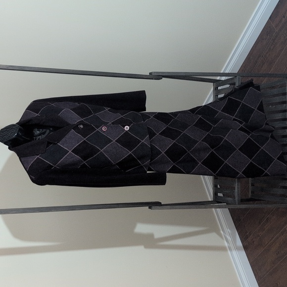 Michael Phillips| Vintage Purple and Brown Argyle Skirt Suit - Picture 3 of 15